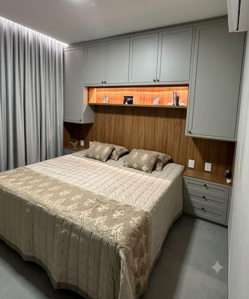 Guarda-roupa planejado em dormitório